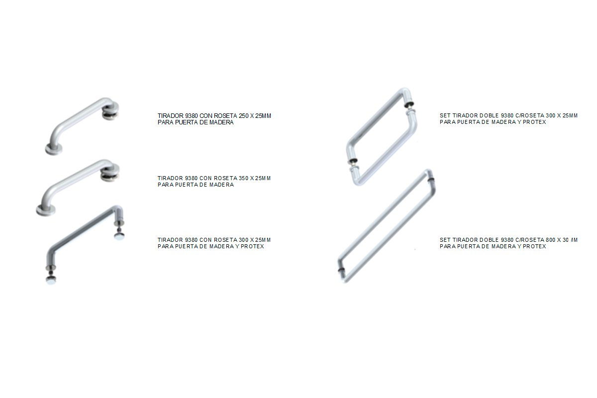 MANILLONES PARA PUERTAS DE MADERA O PROTEX