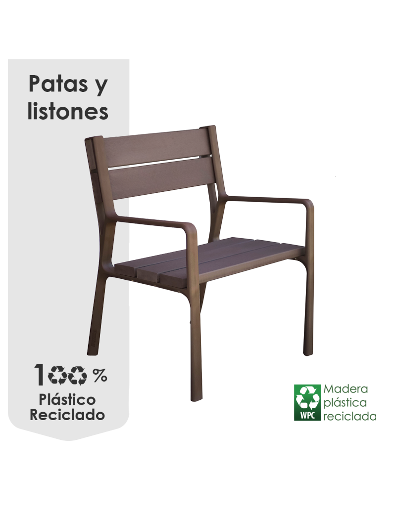 Silla Natur WPC Plástico Reciclado